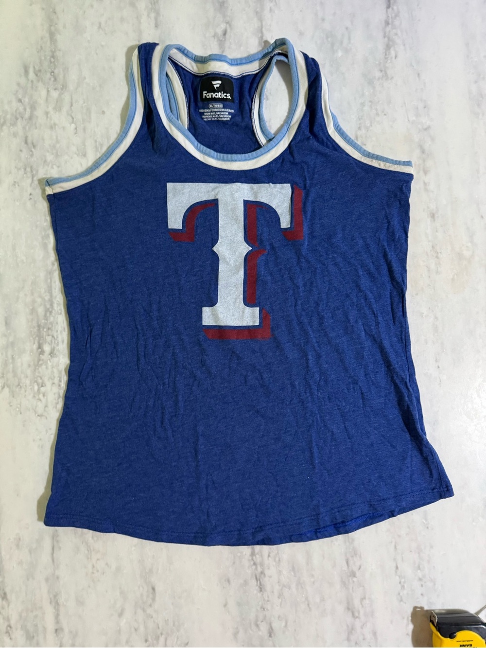 Fanatics Women's Texas Rangers Baseball Blue Tank Top XL